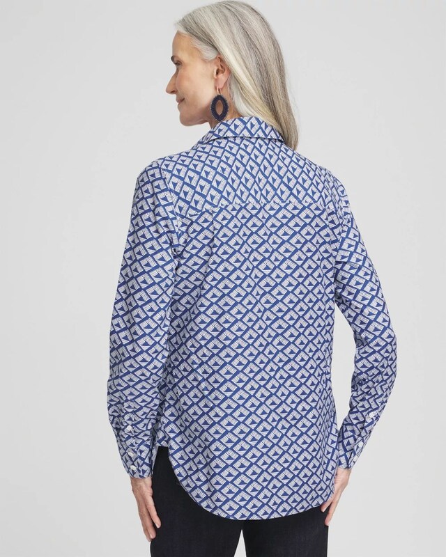 No Iron Diamond Print Shirt - image 3